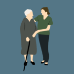 giving care to elderly